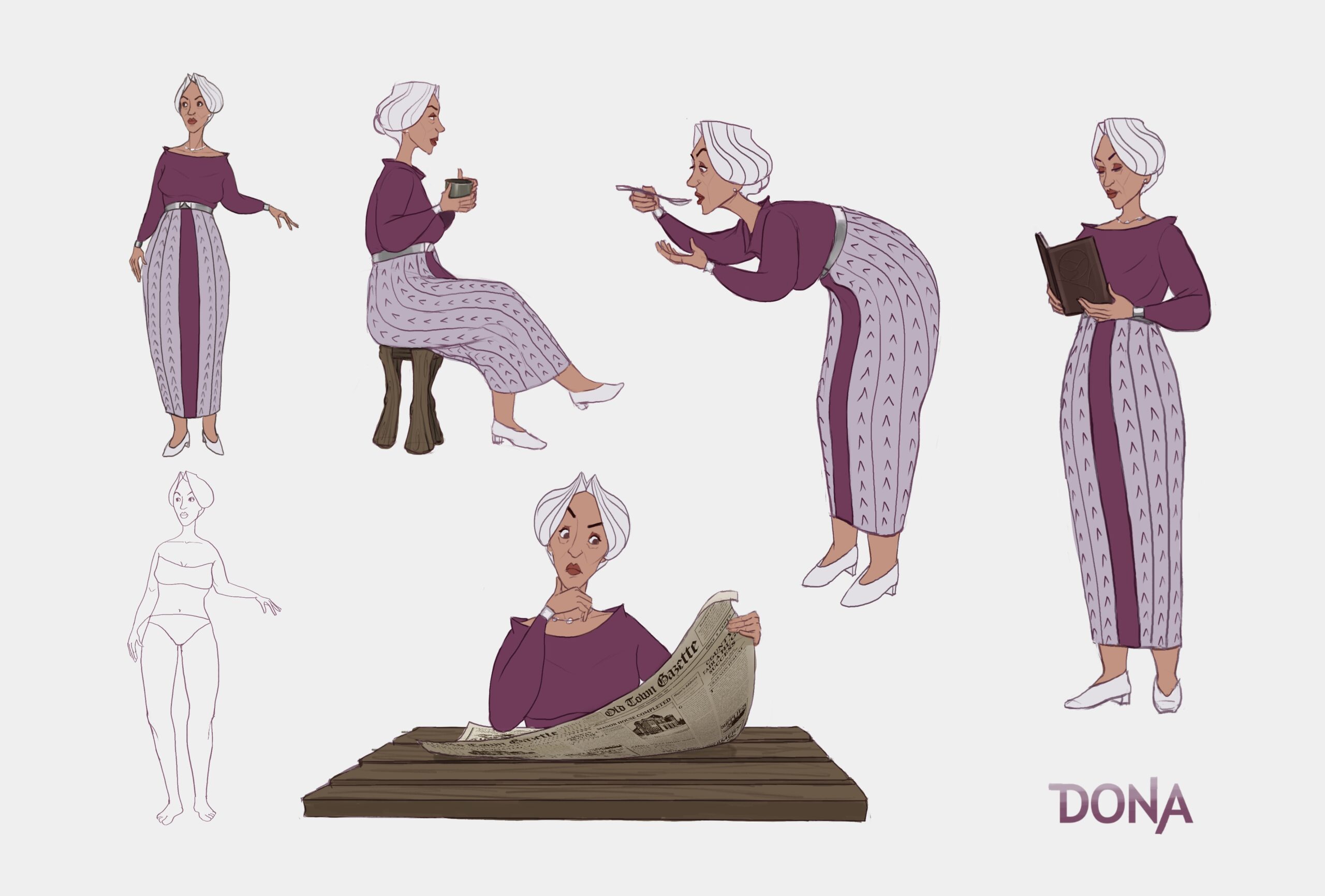 Digital paintings of a character