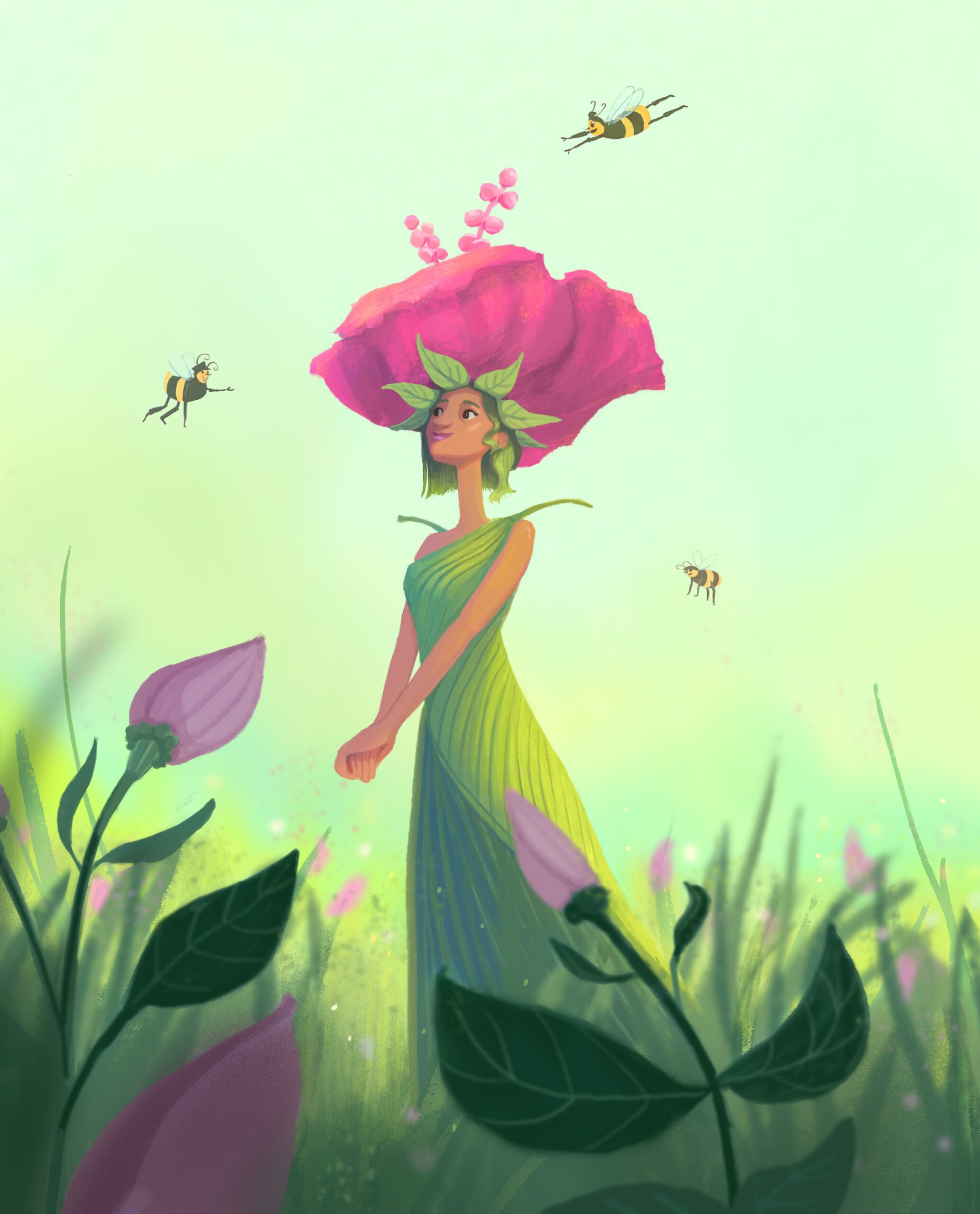 Digital paintings of a character