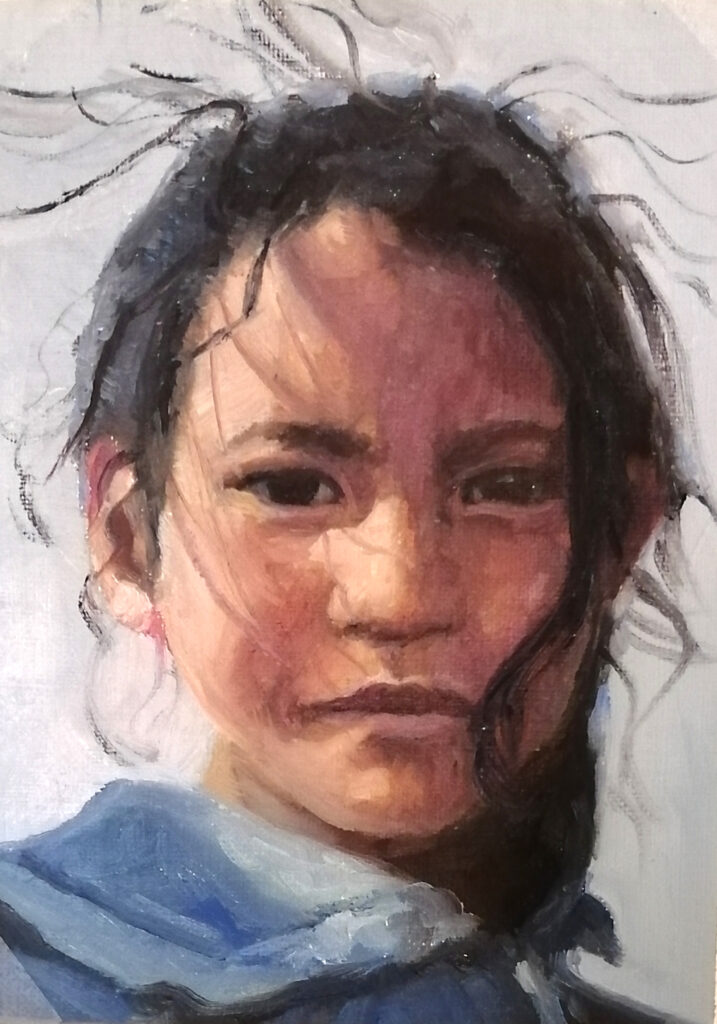 Oil painting portrait