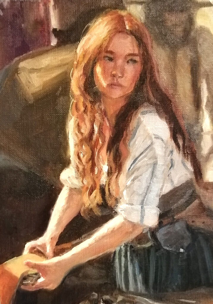 Oil painting portrait